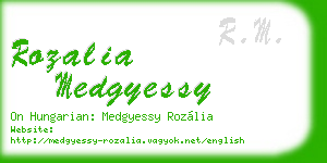rozalia medgyessy business card